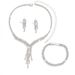 Women’s Jewelry Set Fashion Light Luxury Temperament Chain Autumn And Winter Accessories Diamond Tassel Necklace Earrings Bracelet Three Piece Set_ipsvogv.com