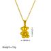 Fashionable Versatile Stainless Steel Bear Necklace, Light Luxury And High-end Women's Jewelry Pendant For Couples_ipsvogv.com