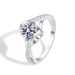tikto Live Broadcast Hot Seing Ange Kiss Siver Heart Shaped Micro Set Sippery Fashion High End Moissanite Ring_ipsvogv.com