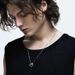 Chinese Style Pure Silver Mobius Ring Transport Bead Necklace For Men's Pendant, Trendy Brand, Versatile Accessory,_ipsvogv.com