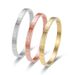 Bangles Titanium Steel Gold And Silver Rose Color Bracelet Stainless Steel Couple Lattice Buckle Open Titanium Steel Bracelet Jewelry_ipsvogv.com