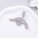Hip Hop Studded Revolver Trendy Nightclub Pendant, Accessory Necklace, Personalized Full Diamond Cuban Chain_ipsvogv.com