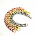 Men’s Jewelry Set Fashion Hip Hop Trendy Cuban Diamond Bracelet 14mm Fat Chain Men And Women Hiphop Gold Plated Necklace_ipsvogv.com