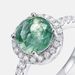 Natural Water Grass Agate Ring Female S925 Silver Surrounded By Shining Colored Gemstone Finger Ring Simple Fashion_ipsvogv.com