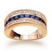 Sanjie Full Blue Square Finger Plated Sparkling Diamond Male And Female Ring_ipsvogv.com