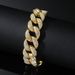 New hip-hop bracelet 16mm encrypted bubble Cuban chain spring buckle full diamond domineering necklace_ipsvogv.com