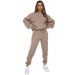 fashion suits for women long-sleeved loose round neck sweatshirt casual sports trousers_ipsvogv.com