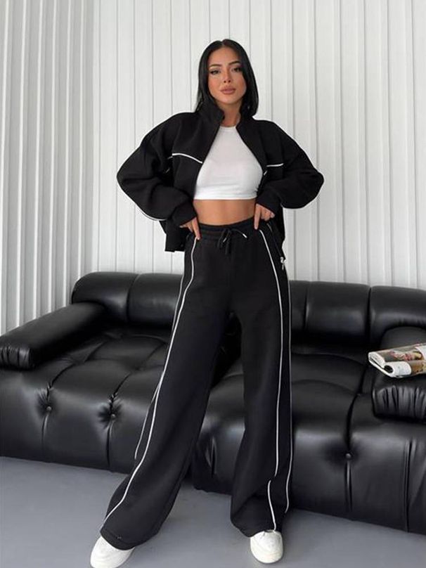 Women's Clothing New Fashion Printed POLO Collar Short Sleeve Tight Hip Wrapped Trousers Suit_ipsvogv.com