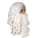 white long curly hair Santa Claus Christmas wig Santa Claus beard wig_ipsvogv.com