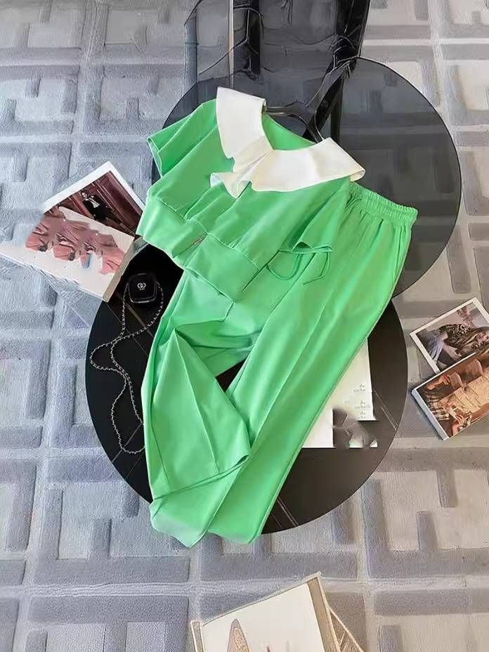 Women's Clothing Temperament sports suits new slimming and age reducing fashion casual wide leg pants street blasting two piece suit _ipsvogv.com
