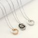 Men's Jewelry Corundum Ceramic Interlocking Pendant Necklace Black And White Ceramic Pendant Titanium Steel Necklace_ipsvogv.com
