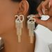 Feng women's fashionable niche 2025 digital design, inlaid earrings, versatile earrings_ipsvogv.com