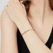 Four Claw Zircon Bracelet Temperament Versatile Diamond K Gold Open Bracelet Watch Accessories_ipsvogv.com