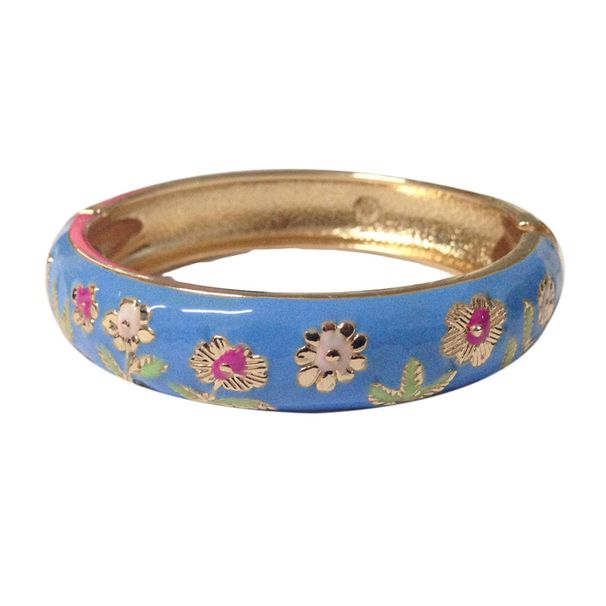 Fashion Bracelet Hot Sale Popular Ladies Classic Cloisonne Flower Open Bracelet Colorful Flower_ipsvogv.com