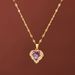 New Arrivals Gold Plated Angel Wing Love Heart Pendant For Women Jewelry Titanium Steel Crystal Necklace Choker Korean Elegant Wholesale_ipsvogv.com