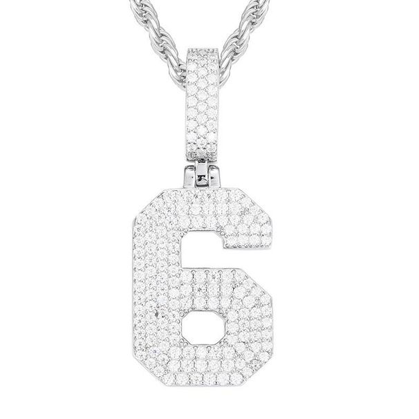 Men's Jewelry S925 Silver Inlaid Moissanite Pendant Solid Digital Pendant Trendy Men And Women Hip Hop Accessories_ipsvogv.com