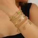 Jewelry Layered Personality Street Style Star Exaggerated Spiral Chain Copper Bracelet Set For Women_ipsvogv.com