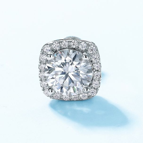 Shining Moissanite Earrings S925 Silver Full Of Colored Gemstone Earrings Atmosphere Fashionable And Versatile_ipsvogv.com