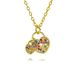 New Light Luxury Style Zircon Colored Diamond Love Lock Key Copper Plated Gold Micro Inlaid Necklace High End Jewelry_ipsvogv.com
