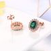 Unisex popular fashion earrings,crystal rose gold plated earrings_ipsvogv.com