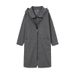 Women's Clothing Hooded Pocket Sweatshirt Zipper Mid Length Two Piece Loose Jacket Women_ipsvogv.com
