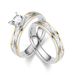 Light luxury niche titanium steel couples pair rings with fashionable and versatile dual color gold diamond rings,_ipsvogv.com