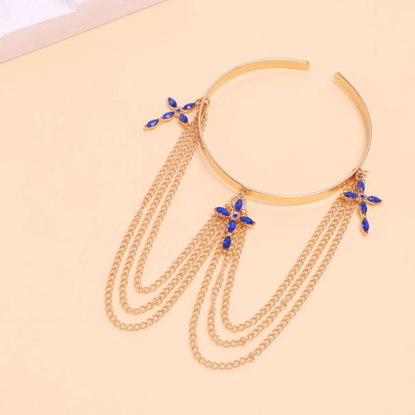 Jewelry Punk Adjustable Metal Hanging Chain Tassel Ring Holiday Style Beach Open Arm Bracelet_ipsvogv.com