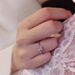 Princess Square Four Claw Moissanite Ring Square 1 Carat Diamond Ring Simple Proposal Wedding Female Ring_ipsvogv.com