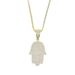 Men's Jewelry Hamsa Palm Pendant Necklace Hip Hop Rap Inlaid Zircon_ipsvogv.com
