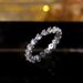 Cao Shi Simple Jewelry Sweet Ins Style Full Circle Heart Shaped Zircon Women's Valentine's Day Gift Ring_ipsvogv.com