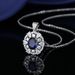 Bridal Dress With Zircon Inlaid Blue Matching Jewelry Ring Necklace Earring Set_ipsvogv.com