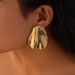 Exaggerated Textured Wrinkle Light Luxury Style Large Geometric Simple Niche Stud Earrings_ipsvogv.com