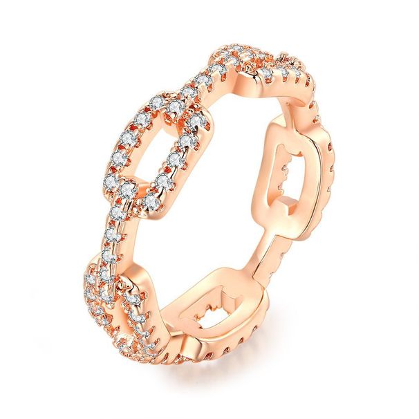 Popular chain ring hip hop full circle zircon gold plated ring female ins style_ipsvogv.com