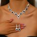 Women’s Jewelry Set Fashion Light Luxury High End Zircon Jewelry Necklace Earrings Niche Retro Clavicle Chain Fashion Versatile Necklace Set_ipsvogv.com