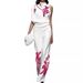 Women's Printed Turtleneck Suit - Sleeveless Two-Piece Suit | Stylish And Chic Suit_ipsvogv.com