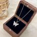 New Diamond Inlaid Butterfly Necklace Korean Version Ins Sweet Collarbone Chain Zircon Color Not Fading Versatile Niche_ipsvogv.com