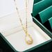 Golden Tulip Titanium Steel Necklace For Network Red Fashion Collar Chain Temperament Trendy Women's Micro Inlaid Opal_ipsvogv.com