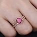 Product 14k Rose Gold Pigeon Blood Red Set Ring Engagement Pair Jewelry_ipsvogv.com