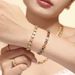Bohemian Zircon Jewelry Set, Titanium Steel PVD Gold Plated Necklace & Bracelet, Adjustable Multicolor Beads Festival Jewelry For Women_ipsvogv.com