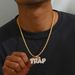 Versatile hip-hop trendy men's Cuban with minimalist niche letter inlaid diamond design necklace, versatile and elegant_ipsvogv.com