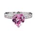 Sanjie's New Wedding Ring Inlaid With AAA Heart-shaped Pink Diamond Zircon Ring, Women's Engagement Jewelry_ipsvogv.com