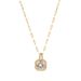 Korean Version Of Fashionable Gold Square Diamond Pendant Necklace With Zircon Necklace, Titanium Steel Jewelry,_ipsvogv.com