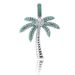 Men's Hip Hop Jewelry - Solid Coconut Tree Pendant With Micro-Inlaid Colored Zirconia, 24" Rope Chain Included (Gold/Silver) Hip Hop Jewelry_ipsvogv.com