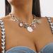 N11634 Medieval Creative Round Card Pendant Necklace Hip Hop Geometric Thick Chain Sweet Cool Style Neckchain_ipsvogv.com