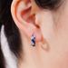 Cao Shi's Simple And Cool Fried Dough Twists Design Sense Hip Hop With Small Circle Earrings_ipsvogv.com
