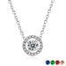 Unisex classic round zircon pendant clavicle necklace female star stone necklace copper plated gold hot jewelry_ipsvogv.com