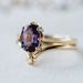 Sanjie Super Simple And Fashionable Women's Pair Ring Inlaid With Amethyst Gold Plated Ins Jewelry_ipsvogv.com