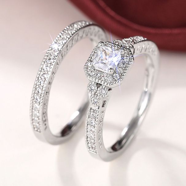 Cao Shi's Fashionable New Shiny Matching Ring With Luxurious And High-end Wedding Ring, Two Sets Of Rings As Engagement_ipsvogv.com