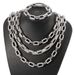 Popular New Square Cuban Necklace Rap Singer Hip Hop Rock Bracelet Trendy Men's Fashion Accessories_ipsvogv.com