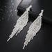 Rhinestone long tassel retro earrings_ipsvogv.com